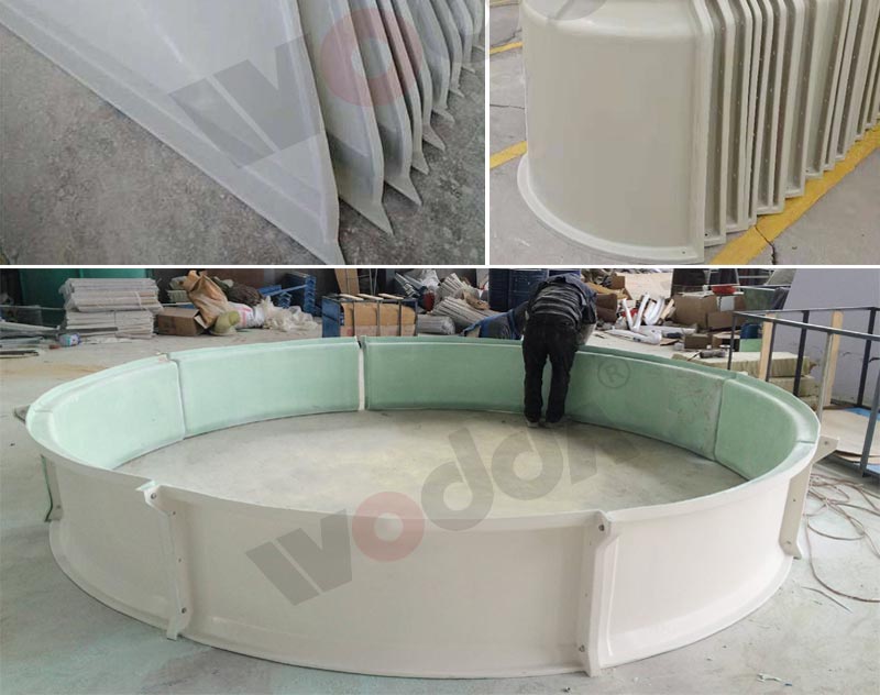 玻璃鋼(gang)模壓冷(lěng)卻塔風(feng)筒 玻璃(li)鋼模壓(yā)冷卻塔(ta)風筒