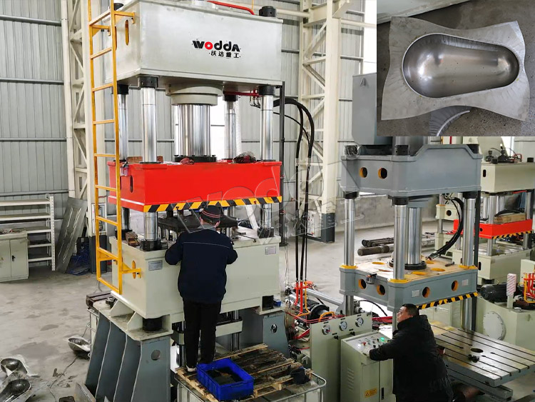 315噸不鏽鋼蹲便(bian)器拉伸液壓機(jī)